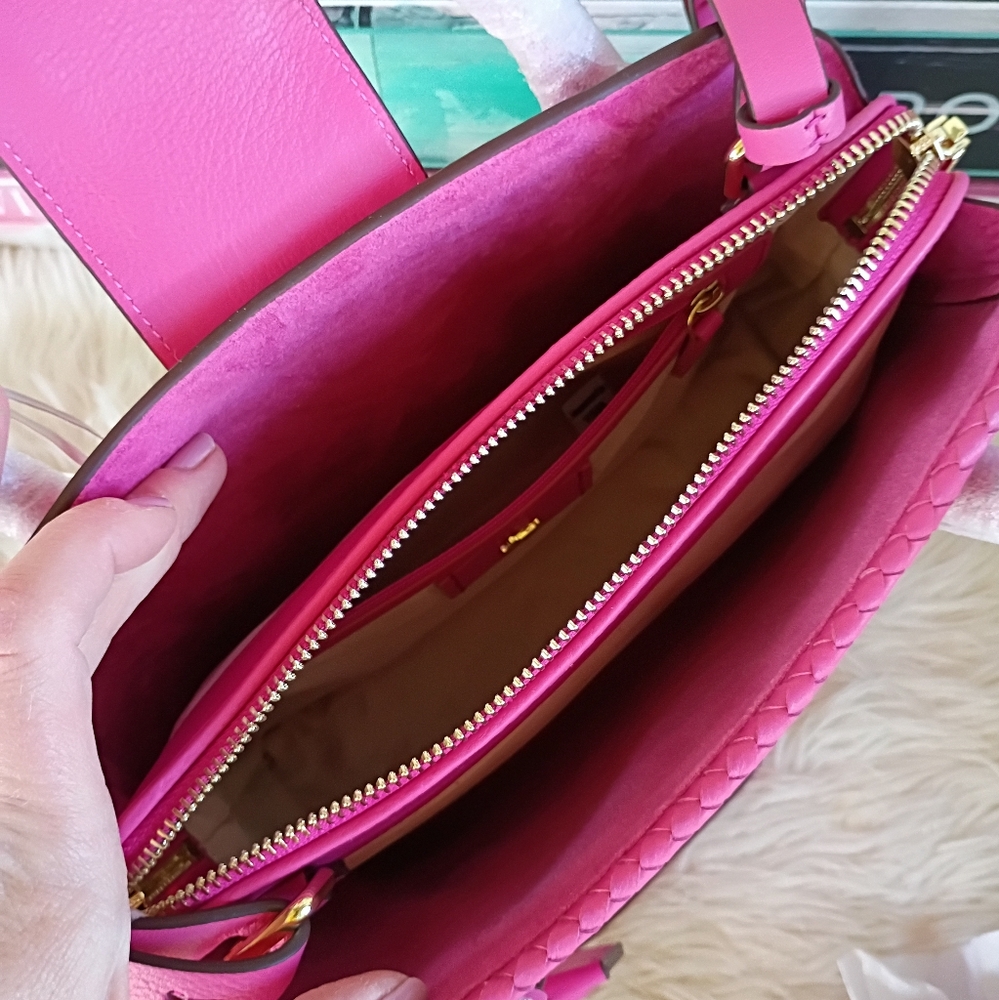 Radley London Hot Pink/Coulis Leather Liverpool Street Small Multiway Satchel - Picture 12 of 16